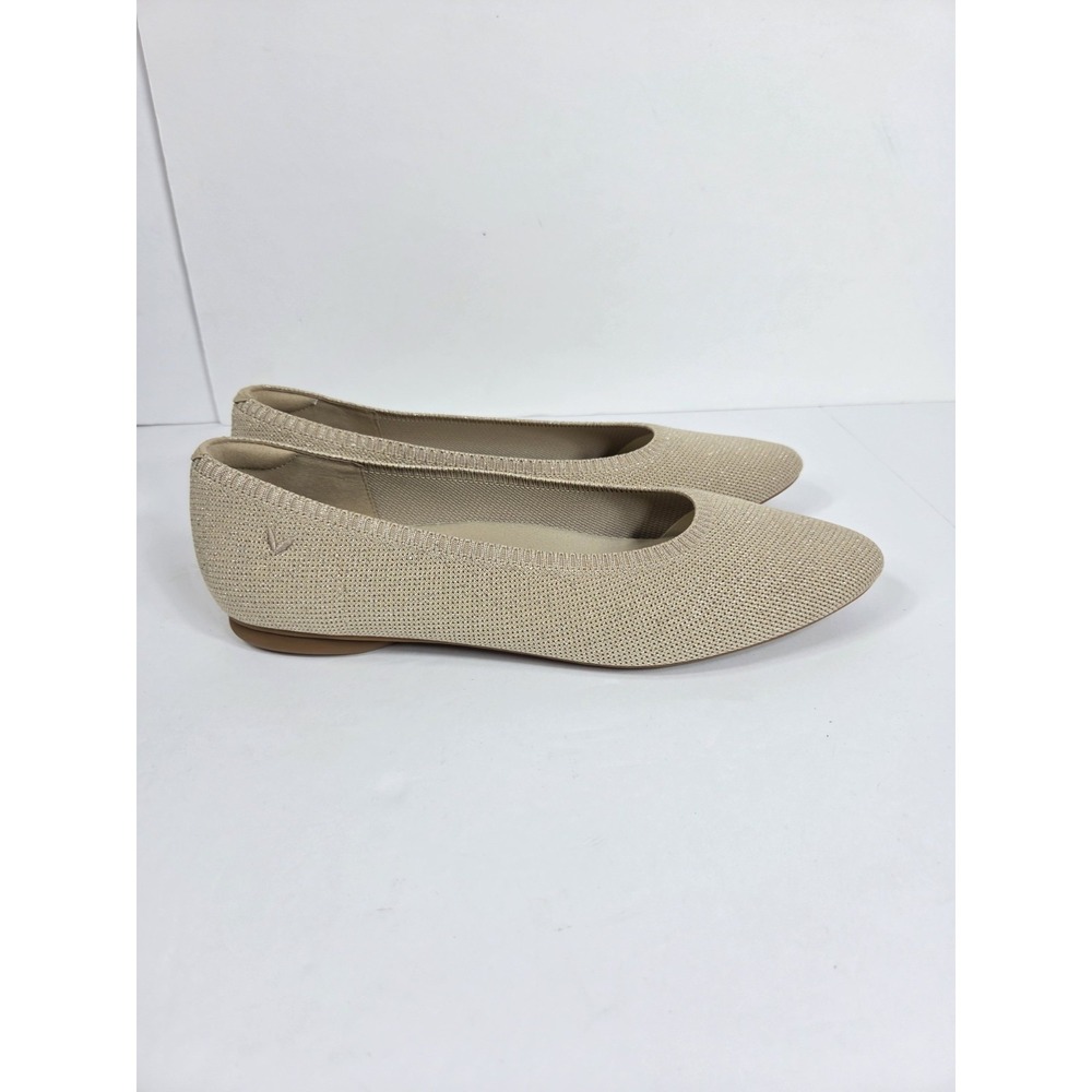 VIVAIA 'Aria 5 Pointed Toe Ballet Flats- Golden Shimmer Almonds Wmn  10.5  42